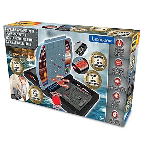 LEXiBOOK Talking Sea Battle - Juego de mesa electrónico miniatura 7