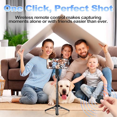Perche à selfie magnétique 4 en 1 avec trépied extensible et télécommande pour smartphone - 2