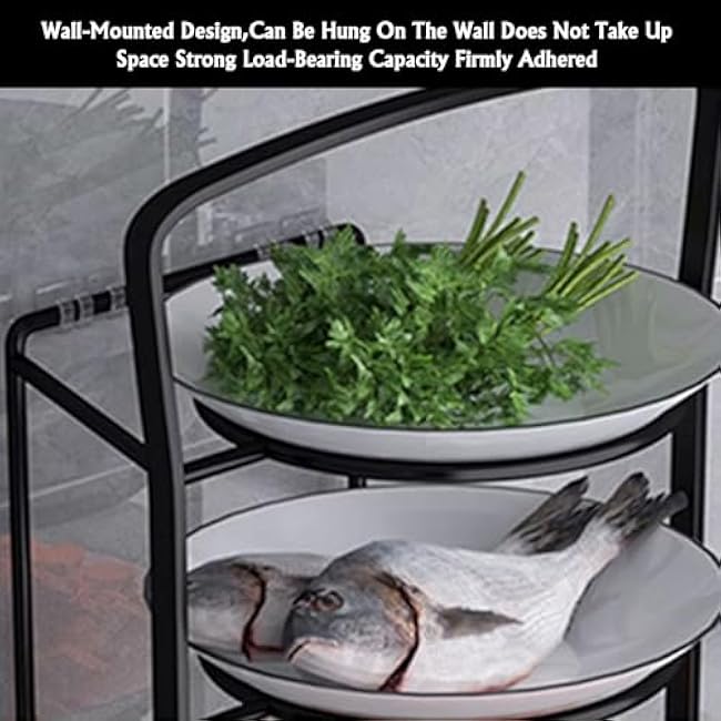 Vegetable and Fruit Preparation Disk,Side Dish Stacking Storage,Wall Mounted for Snack, Fruit and Vegea(5tier)