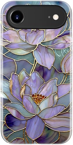 Image of Goodon for iPhone Air Case Cute - Wireless Charging Compatible - Dual-Layer Hard Shell + Silicone Cover - Protective Phone Case with Trendy Designs for Women - Abstract Lotus
