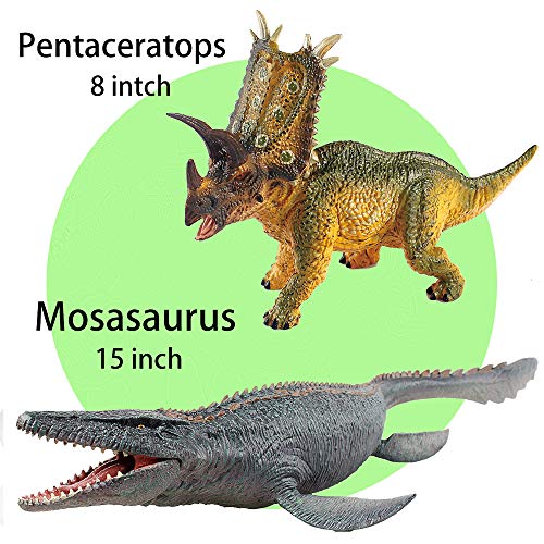 Jaysompro 5 Pcs Jumbo Dinosaur Set -Realistic Looking Dinosaur Figures With Play Mat For Dinosaur Lovers-Kids Perfect Holiday Party Gifts-Dinosaur Toy Boys,Girls,Children's Birthday Favors #TOP3