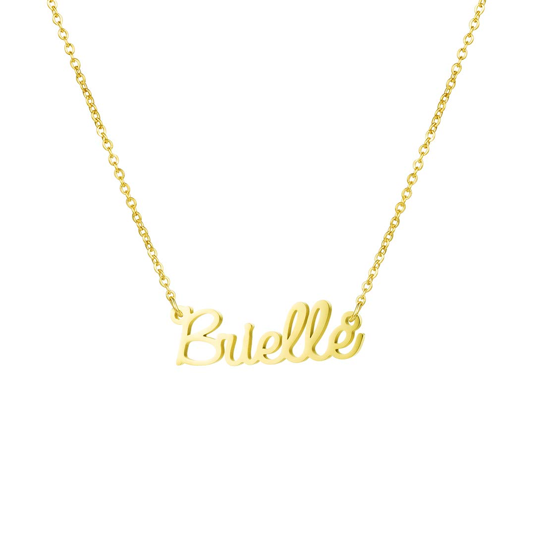Yiyang Personalized Name Necklace 18K Gold Plated Stainless Steel pendant Jewelry Birthday Gift for Girls