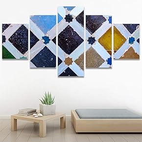 SIGNWIN 5 Panel Canvas Wall Art Modern Art...