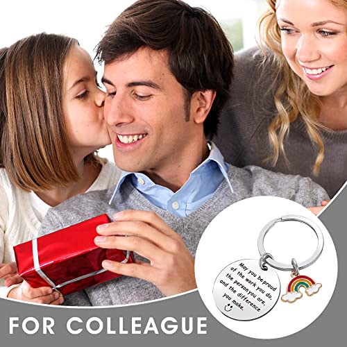 Ouligay Thank You Gifts for Women, Teacher Keychain Employee Staff Appreciation Gift for Coworker Leaving Going Away Goodbye Farewell Thank You Gifts for Social Worker Team Colleague Mom Mothers Nurse - Image 6