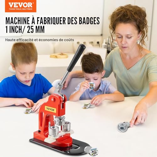 Machine à badges 25 mm VEVOR en fer robuste avec 500 pièces - 3