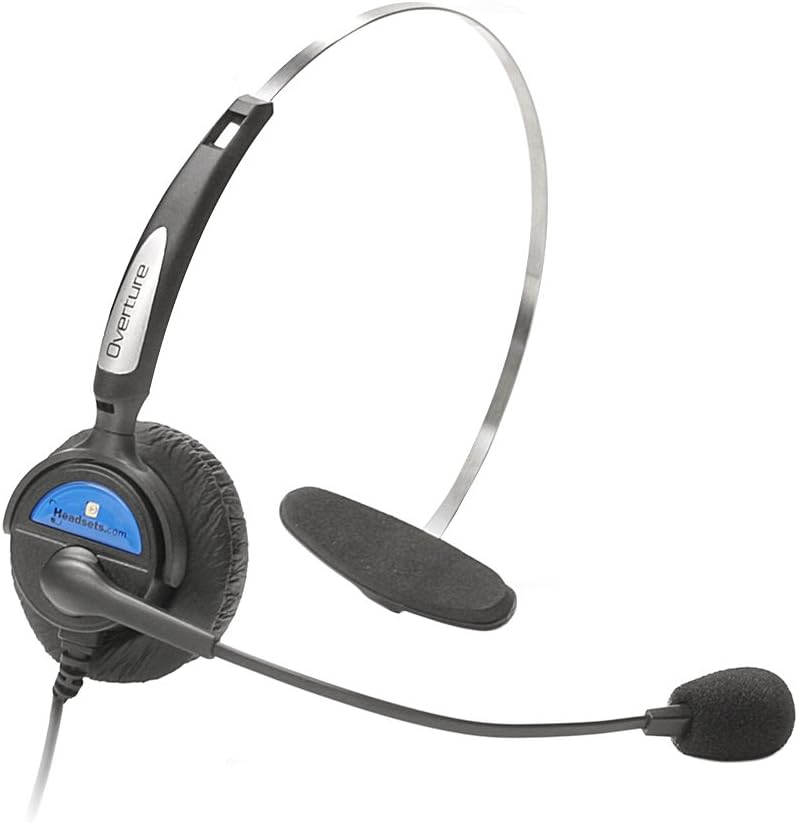 Executive Pro Single-Ear Corded Computer Headset. (Dual 3.5mm Connection)