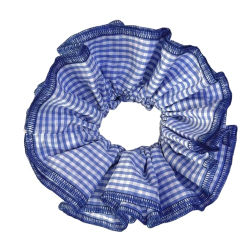 Comfortable Elastic Hair Band Lovely Styles Tie Oversized Rings for Social Event Checkered Pattern Hair Tie