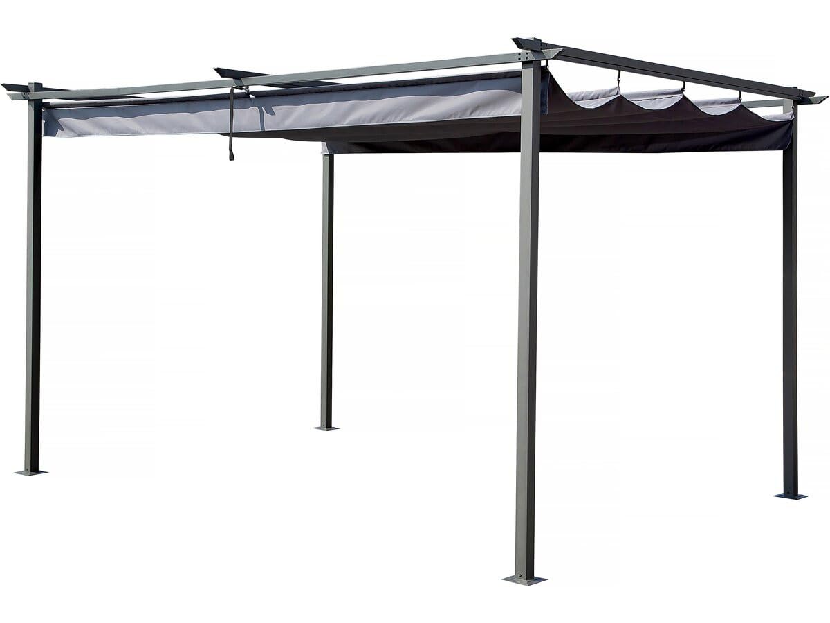 Habitat et Jardin Pérgola con Techo retráctil - 3 x 4 m - Gris