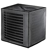 Nicunom Air Conditioner Cover, All Seasons Full Mesh AC Cover for Outside Unit Adjustable Outdoor AC Defender Covers Protect from Clogging of Debris, 27.5'x27.5'x31.5'