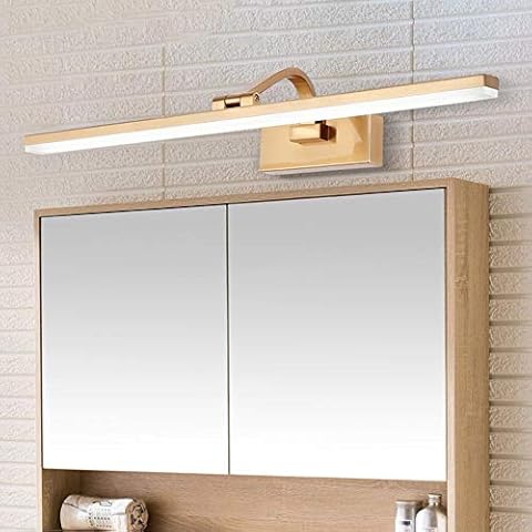 ZH-VBC Gold Vanity Lights, Bathroom Light Fixtures Over Mirror Brass Sconce Modern Light Fixture with Swivel Lamp Head, Makeup Light for Cabinets Dressing Table, Natural White,51cm Cover