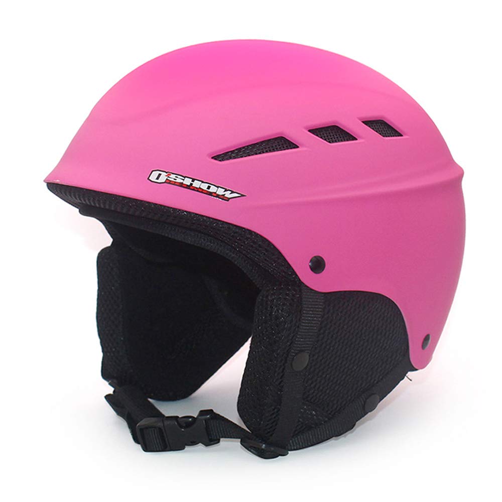Mangen Ski Helmet Snowboard Helmet Skiing Snow Sports Helmet Outdoor Skiing Helmet (Pink, L (59CM-60CM))