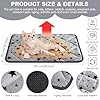 Self Warming Cat Bed Self Heating Dog Mat Star Pattern Warm Thermal Pet Pad Reflects Body Heat Washable Soft Puppy Crate Pad Anti Slip Kennel Mat for Pets(Grey,18'' L X 24'' W X 0.4'' Th)