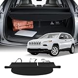 Retractable Rear Cargo Cover Shade for 2014-2017 Fit for Jeep for Cherokee Trunk Cargo Cover Easy to Install