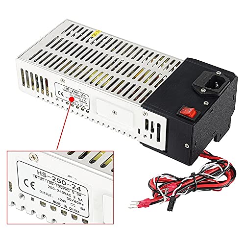 Lysee 3D Printer Parts & Accessories - 3D Printer Accessories Power Emergency and Power Supply Units PSU 24V 250W for Prusa I3 MK3 MK3S - (Color: As Shown)