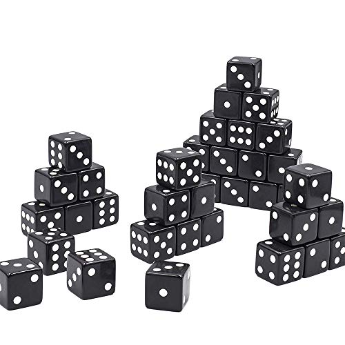 image for IALNAI 50-pack16MM Solid 6-Sided Game Dice for Board Games and Teachin