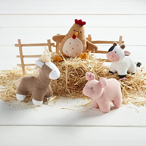 Mud Pie Children's Knit Rattle, Cow #TOP2