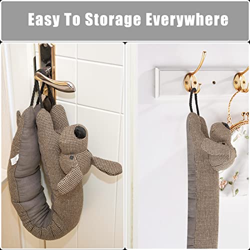 Estimber Under Door Draft Stopper Decorative Wind Stopper 36 Inch For Door & Window, Weighted Animal Air Draft Stopper Snake Noise Blocker For Bottom Of Door With Hanging Loops - Brown Dog #TOP6