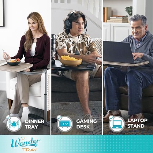 Stander Wonder Tray, Adjustable Swivel Table, Large Laptop Stand, Couch Desk, Side Tables & Gaming Bench, TV-Trays for Eating on Couches, Chairs, Recliners, Maple by Stander - Image 2