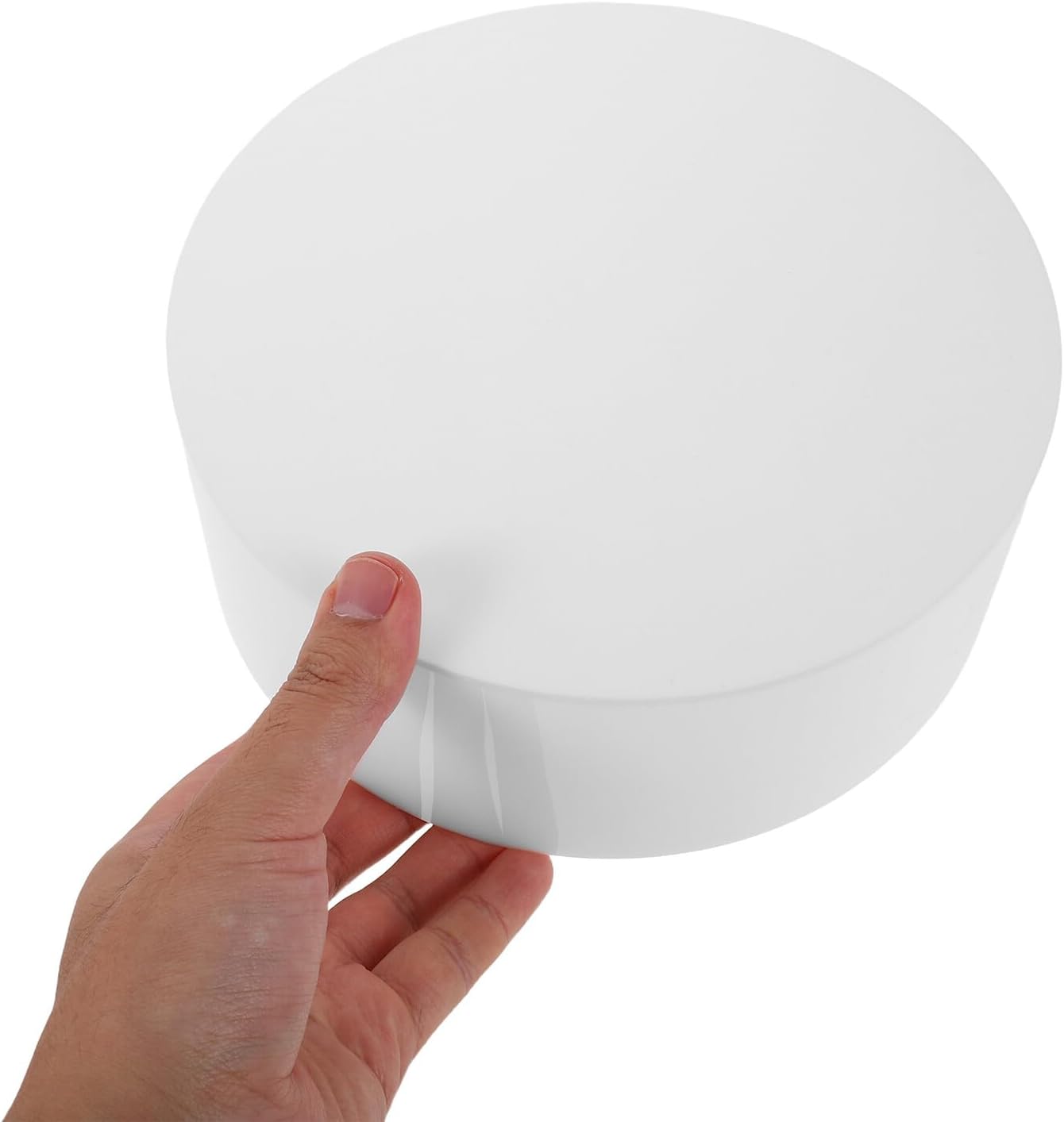 3pcs round Acrylic Display Risers Set, Cylinder Food Riser Stand for Dessert, Cake, Cupcake and Jewelry, White Acrylic Pedestal for Party, Wedding, Buffet and Home Use