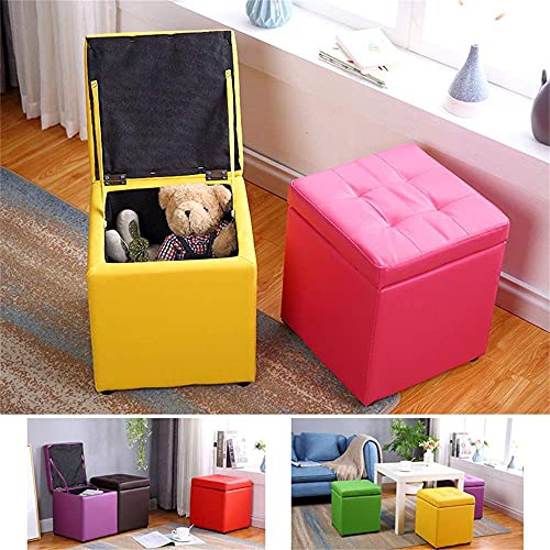 Pouf cube en cuir : optimisez vos petits espaces avec rangement - 8