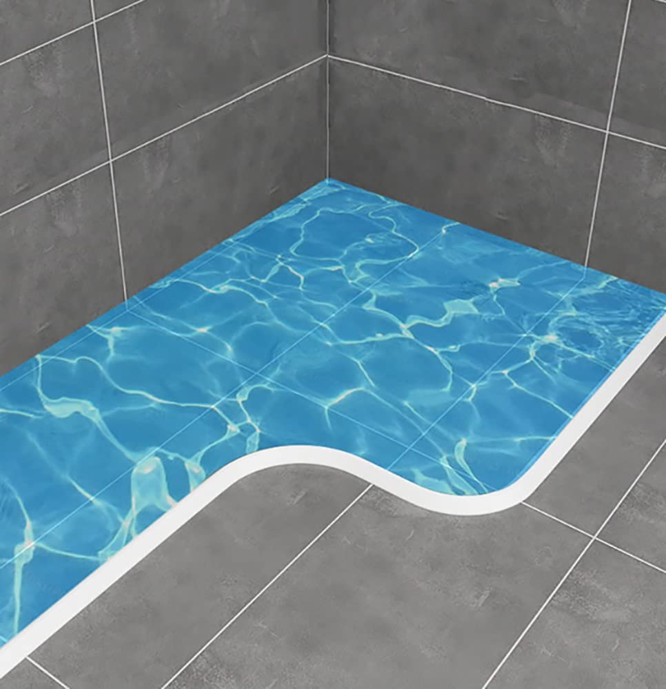 Sellador de Pantalla para Suelo de baño, Tira Impermeable, Presa de umbral Plegable, Protector contra Salpicaduras de Silicona para Fregadero de Cocina, Presa de retención de Fregadero para