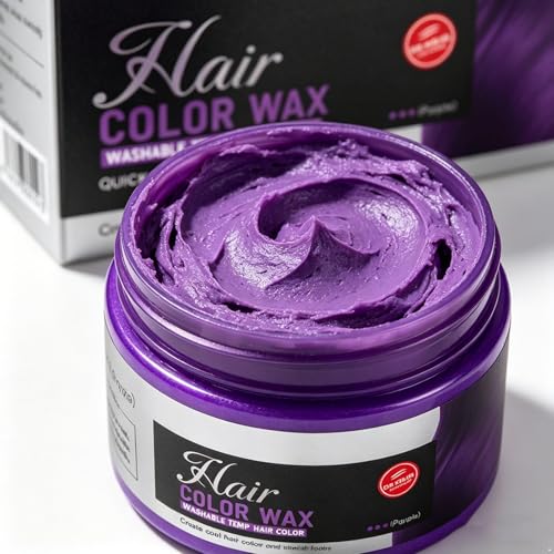 Cera de peinado lavable color púrpura tamaño único miniatura 5