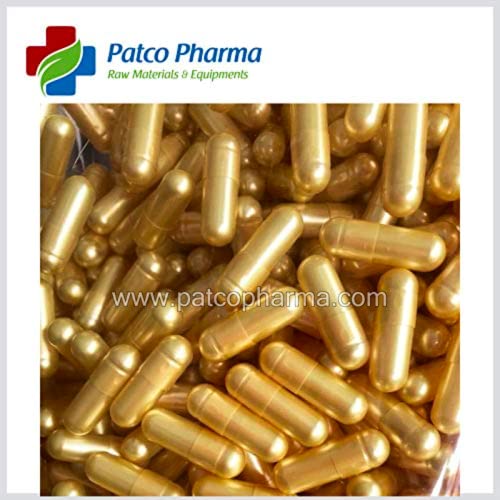 Image of Patco Pharma - Size 00 Golden /Golden Empty Gelatin Pill Capsule - Gluten Free /Halal Certified | DIY Powder Filling (Pack of 1000)