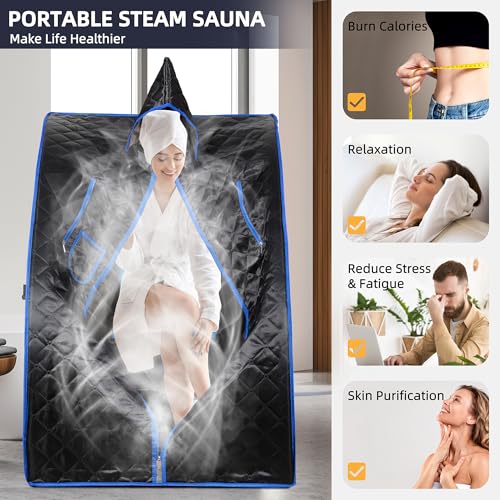 BOCHPOWER Portable Sauna Box, 3.0L Steamer, Remote Control, Folding Chair, 9 Levels (Basic Full Size) - Image 3
