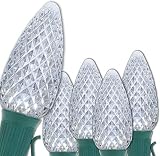 C9 OptiCore Cool White LED Commercial Outdoor Christmas Lights – Heavy Duty Christmas String Lights;