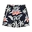 Navy Red Floral