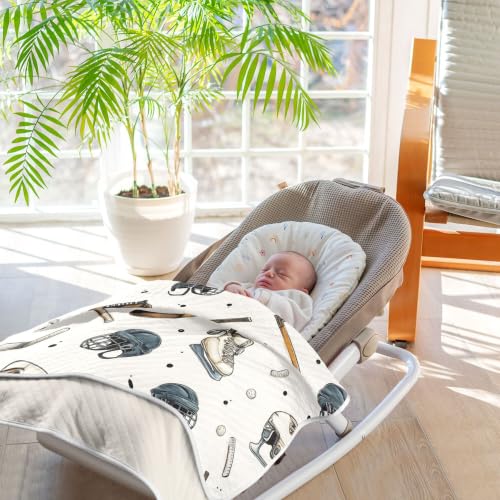Image of Vintage Ice Hockey Balls Baby Blankets