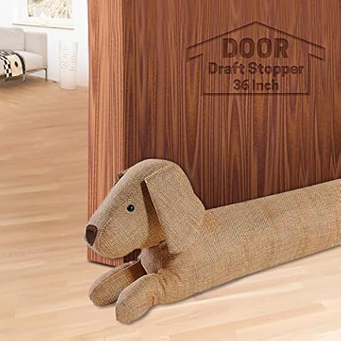 SWISSELITE 36 Inch Under Door Stopper, Decorative Door Noise Blocker, Weighted 3.2 Pounds Animal Air Draft Stopper Soundproof Energy Saver for Door & Window Cover