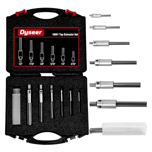 18001 Tap Extractor Set Broken Tap Extractor Set for Removing Broken Taps Tap Extractor Tool 3/161/2 in Professional Tap Extractor Set with 24 Spare Fingers Foam Storage Case
