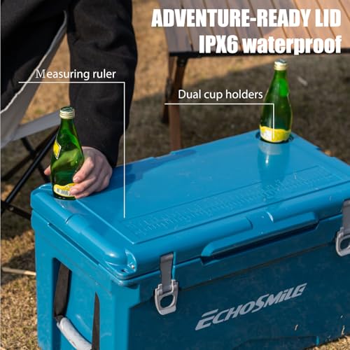 Image of EchoSmile 25 /30 /35 /40 /60 /75 Quart Rotomolded Cooler, Built to Stand up to The Rigors of The Journey