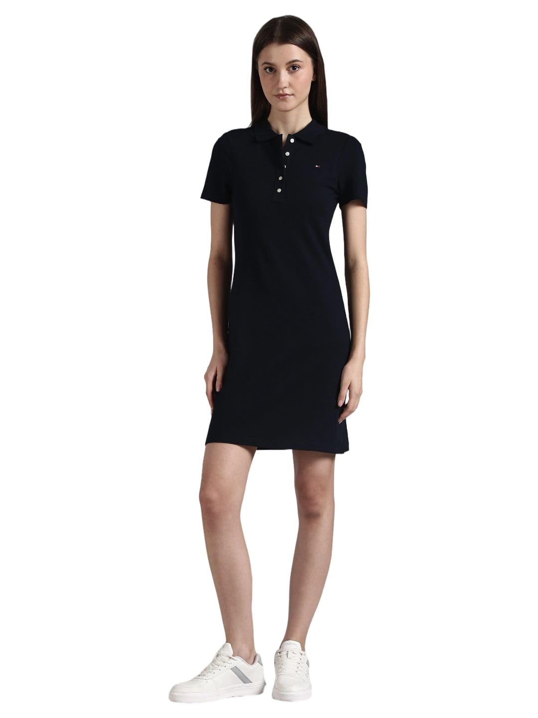 Cotton Polo Collar t-Shirt Dress-image-23