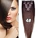 Straight Remy Human Hair Extensions 24 Colors for Your Choose in 15inch ,18inch ,20inch ,22inch ,Beauty Salon Women's Accessories (15inch 70g, #04 medium brown)