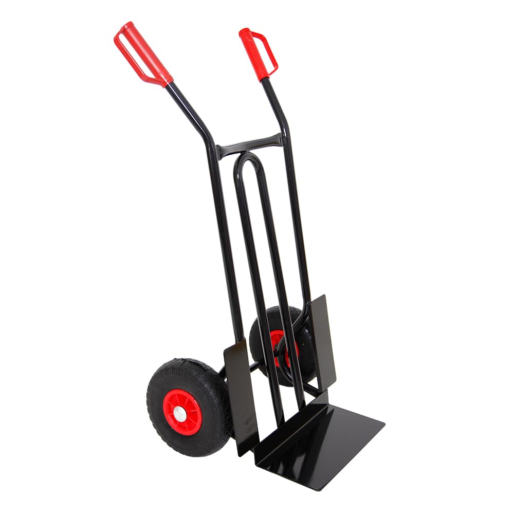 Proregal Sackkarre Rhino XL Schaufel | HxBxT 104x60x50 cm | Tragkraft 250kg| Pannensichere Räder | Schwarz | Transportkarre für Umzug oder Getränkekisten