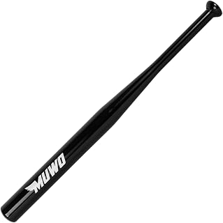 MUWO Bate de béisbol de acero inoxidable de aleación para principiantes, jugadores aficionados y profesionales, longitud: 28 pulgadas, peso: 980 g, muchos (negro)