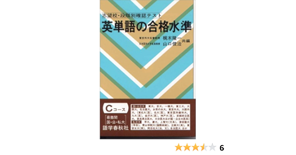 英単語の合格水準(Cコース) ― 大学入試