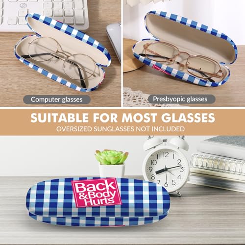 Image of Glasses Case Hard Shell,Portable Protective Eyeglasses Case, Eyeglass Holder Box with Cleaning Cloth, for men women