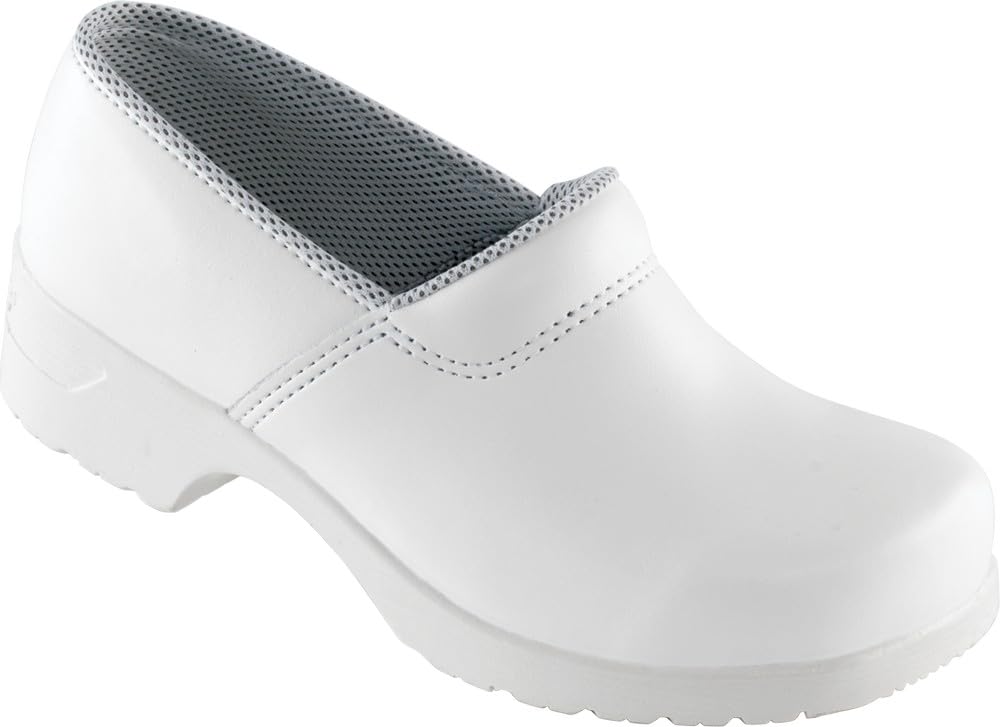 Euro-Dan Sabots EuroFlex, fermés et avec semelle intérieure Texon, noir O2+SRC, Blanc., 43 EU