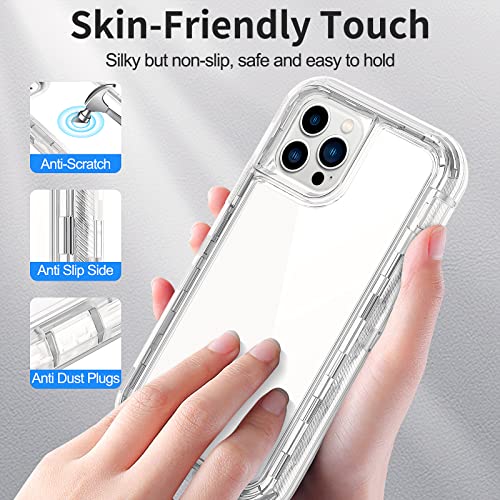 Coolden Compatible With Iphone 12 Pro Max Hybrid Clear Phone Case, Heavy Duty Protective Dual Layer Shockproof Case With Hard Pc Bumper Soft Tpu Back Compatible With Iphone 12 Pro Max 6.7 Transparent #TOP4