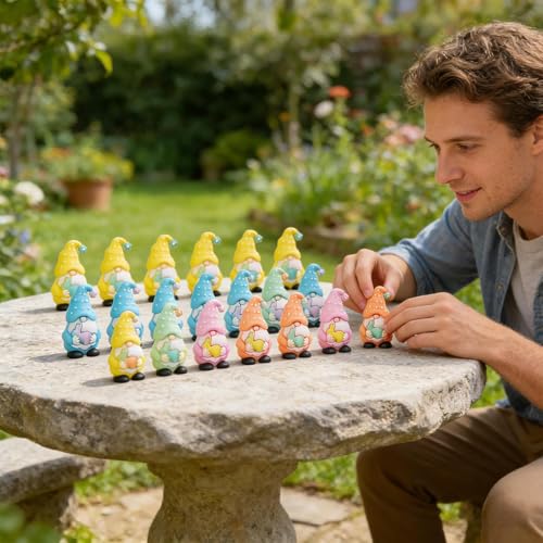 Nains miniatures déco extérieure et intérieure pour Pâques