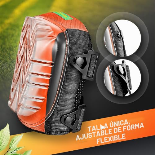 Miniatura 6 de Grüntek Rodilleras De Trabajo Al Suelo Profesionales Soft Gel Construcción, Suelo Jardín, Soldador, Albañil. Comodo Cierre Con Clip