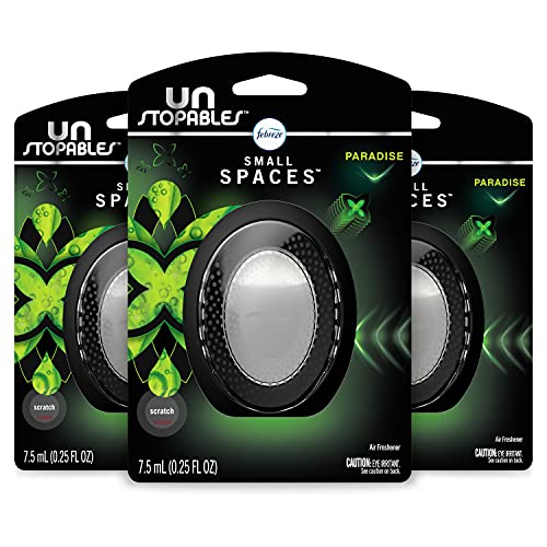 Febreze Small Spaces, Plug in Air Freshener Alternative for Home, Unstopables Paradise, Odor Eliminator for Strong Odor 0.25 Fl Oz (Pack of 3)