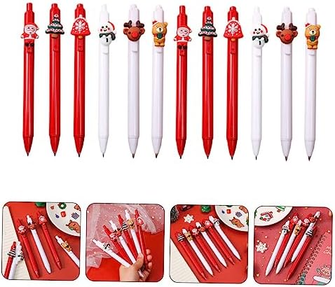 NUOBESTY 3 set tatlı Noel jel kalem, farklı renklerde, ofis yazı gereçleri, yaratıcı mektup kağıdı, 12 adet x 3 - Görsel 3