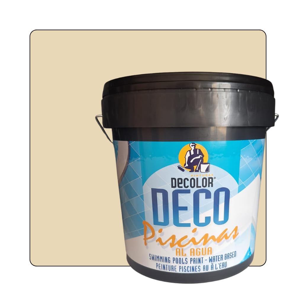 PINTURAS DECOLOR Pintura Para Piscinas Al Agua. Protección y Decoración. 15 Lt. Beige Claro