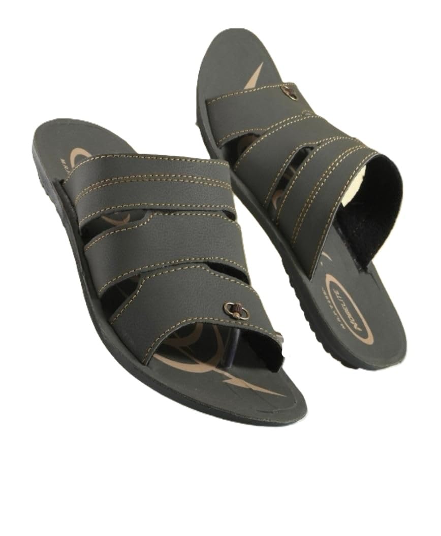 SLIPPERS Waterproof EVA Flip Flops for Men with Flexible Strap and Anti Slip Bottom And Looking-image-0