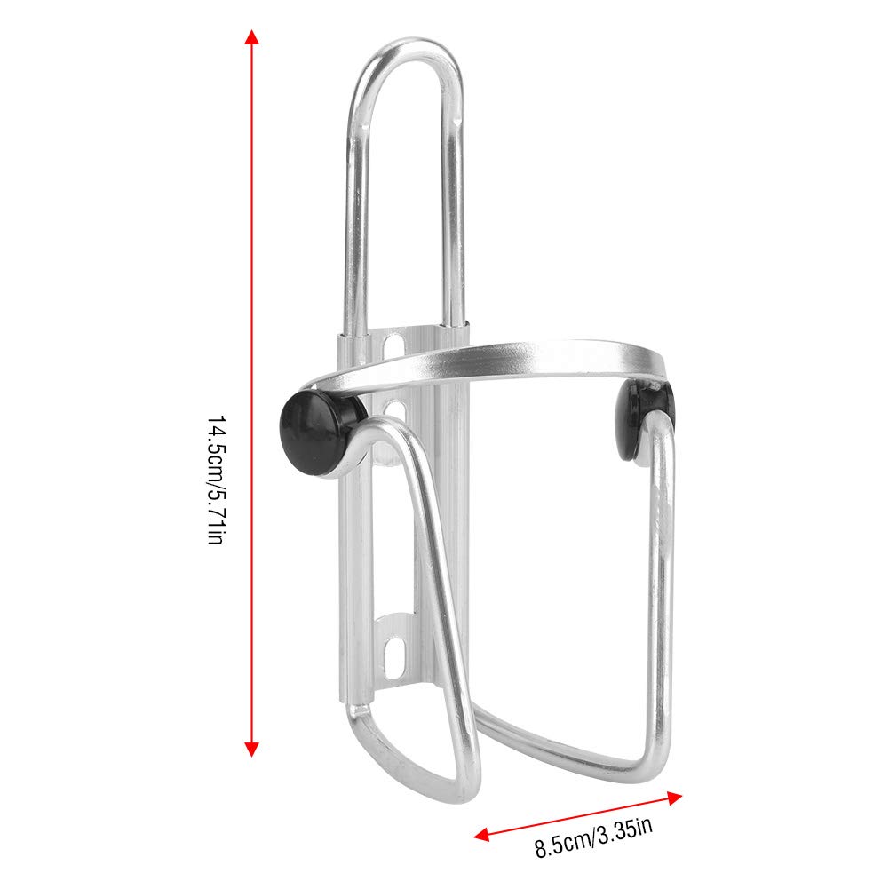 Uchwyt na butelkę Wody Stopu Aluminium, Stojak na Kubki do Jazdy na Rowerze, Konstrukcja Antypoślizgowa, Lekki, na Rowery, Motocykle, Skutery Elektryczne (Silver)