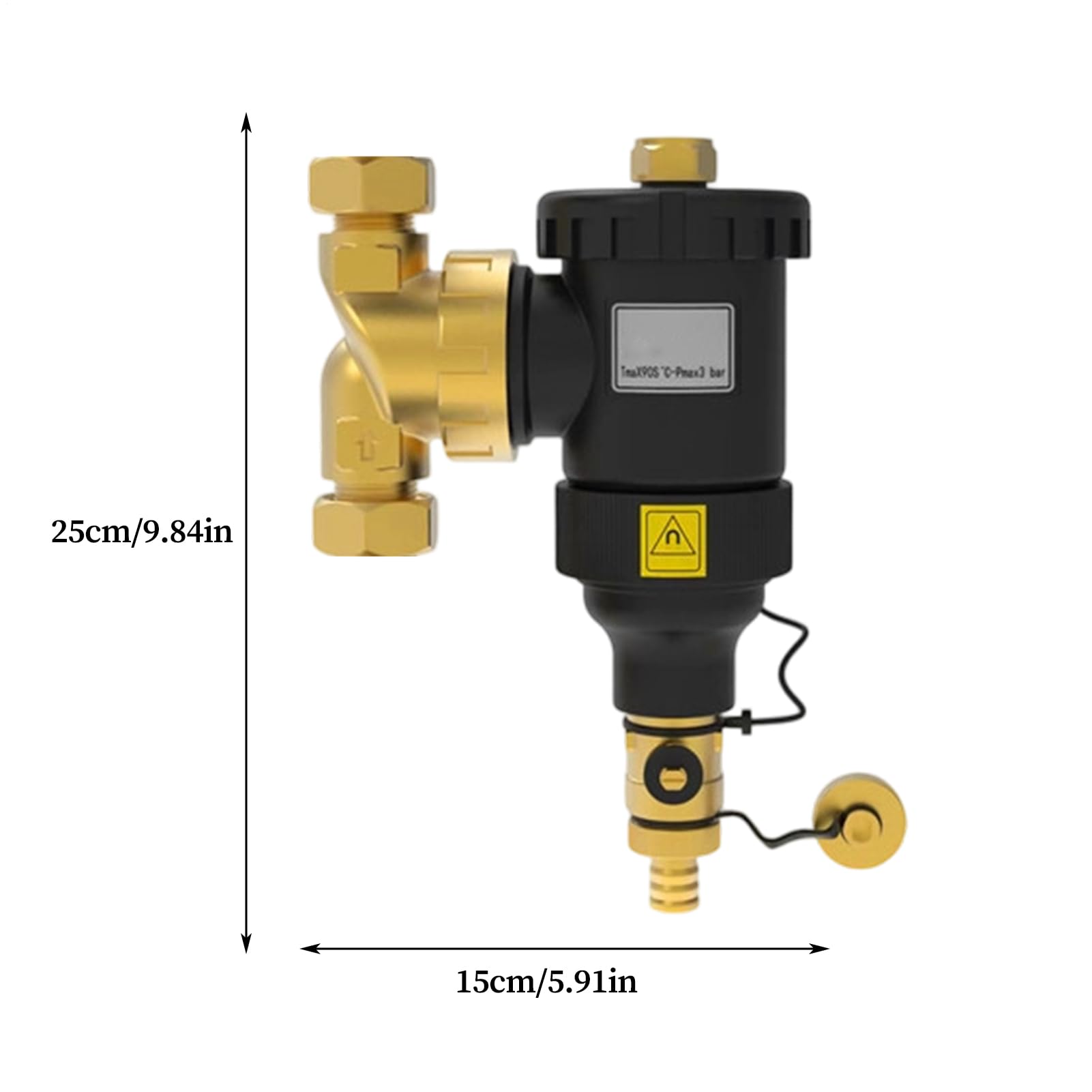 Filtro de Caldera Industrial | Filtración de Roscas Dn20 Dn32 para Montaje en Pared | Filtración Para Eliminación De Incrustaciones, Óxido Y Sedimentos | Para HVAC y Calefacción Central, Purificación